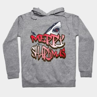 Merry Sharkmas funny Christmas Hoodie